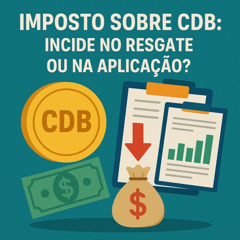 Imposto sobre CDB: entenda se ele incide no resgate ou na aplicação 1 Imposto sobre CDB entenda se ele incide no resgate ou na aplicacao