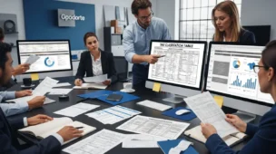 Profissionais analisando documentos fiscais em escritório para reforma tributária entenda nova