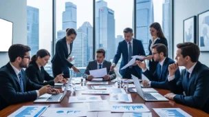 Executivos discutindo documentos legais e gráficos financeiros em sala de reunião, reforçando redução capital social entenda.