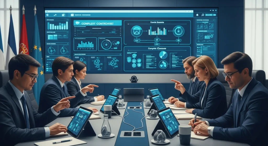 Cena de reunião do governo com membros do executivo federal, tecnologia e controle, promovendo integridade pública