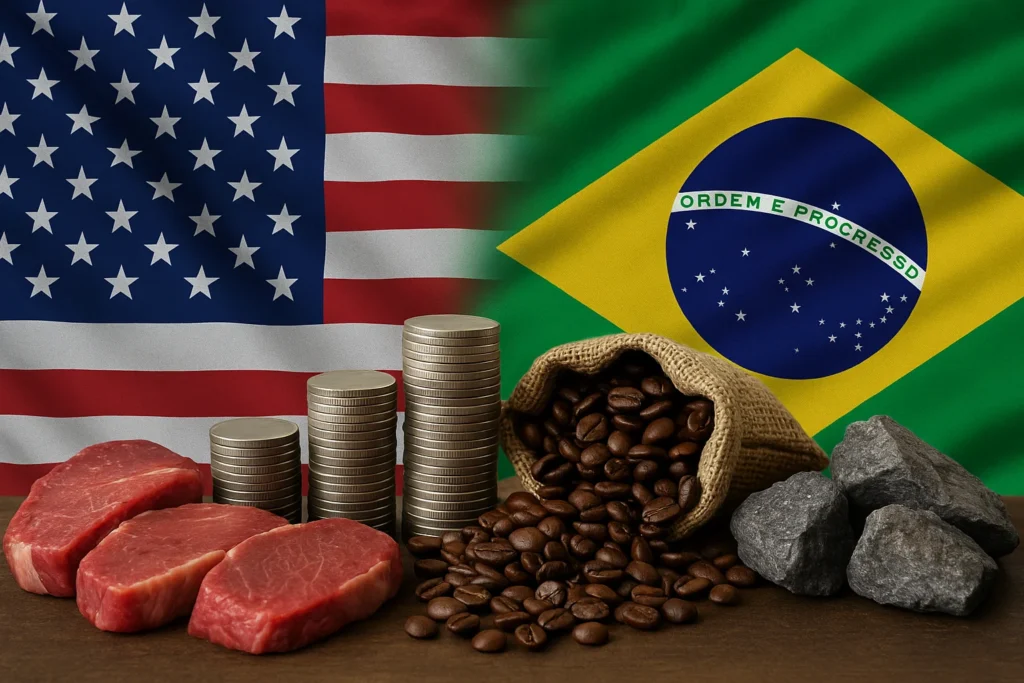 EUA confirmam tarifa de 25% sobre produtos brasileiros, tarifa de 25% sobre produtos brasileiros atinge milhares de itens com exceções para carnes, café e minerais 1 newsai 9960367769